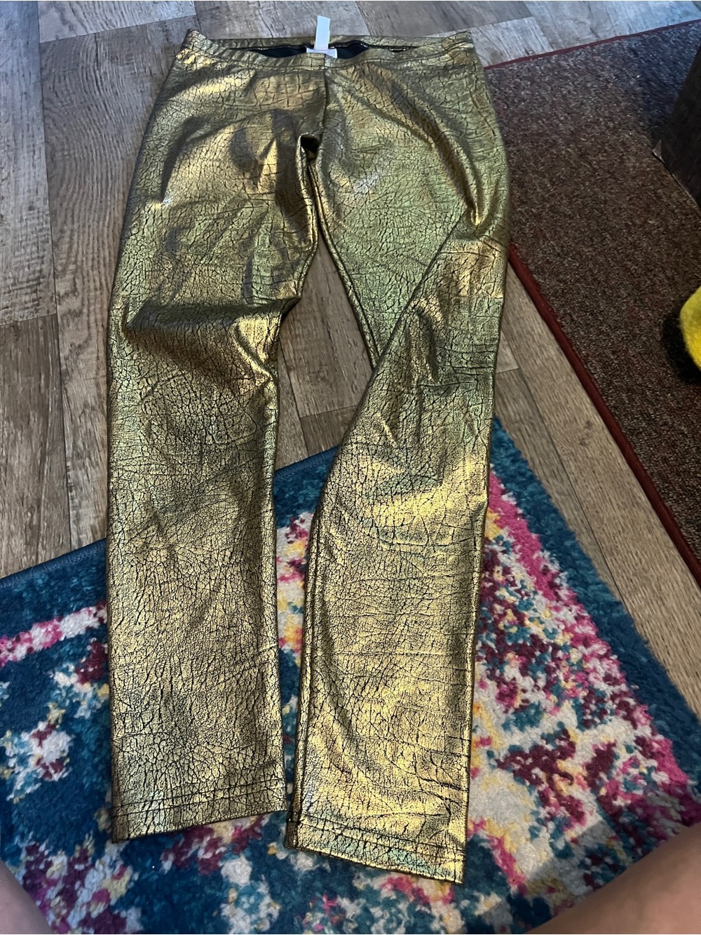 Adidas neo Gold Metallic Women’s Jeans - Shiny Statement Leggings